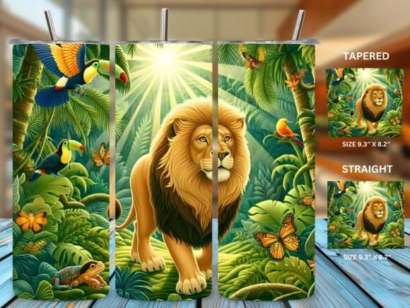 Download Jungle King Lion Tumbler Wrap - Jungle king Collection