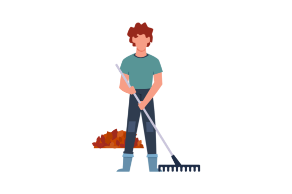 Download Gardener Performs Seasonal Work. Male Ch - Premium Resources