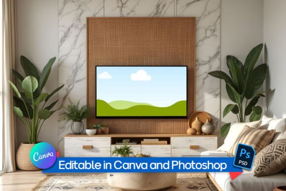 Download Interior Wall TV Frame Mockup - Interior wall Collection