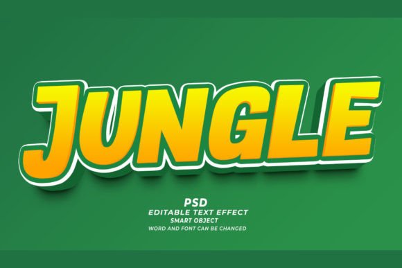 Download PSD 3D Jungle King Editable Text Effect - Jungle king Collection