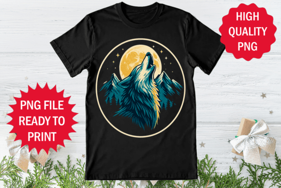 Download Wolf Lover Moon Adventure Shirt Design - Moon Collection