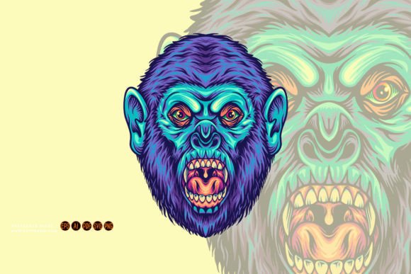 Download Mad Gorilla Head Jungle King Cartoon - Jungle king Collection