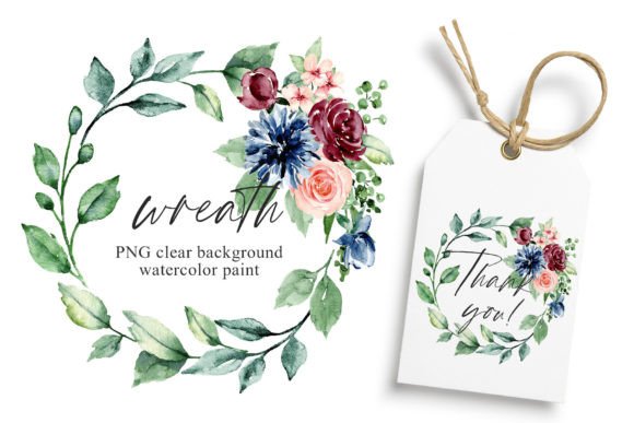 Download Wreath, Watercolor Flower Frame, PNG. - Watercolor flower frame Collection