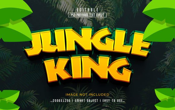 Download Jungle King 3D Editable PSD Text Style - Jungle king Collection