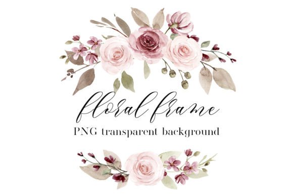 Download Watercolor Flower Frame Border, PNG - Watercolor flower frame Collection